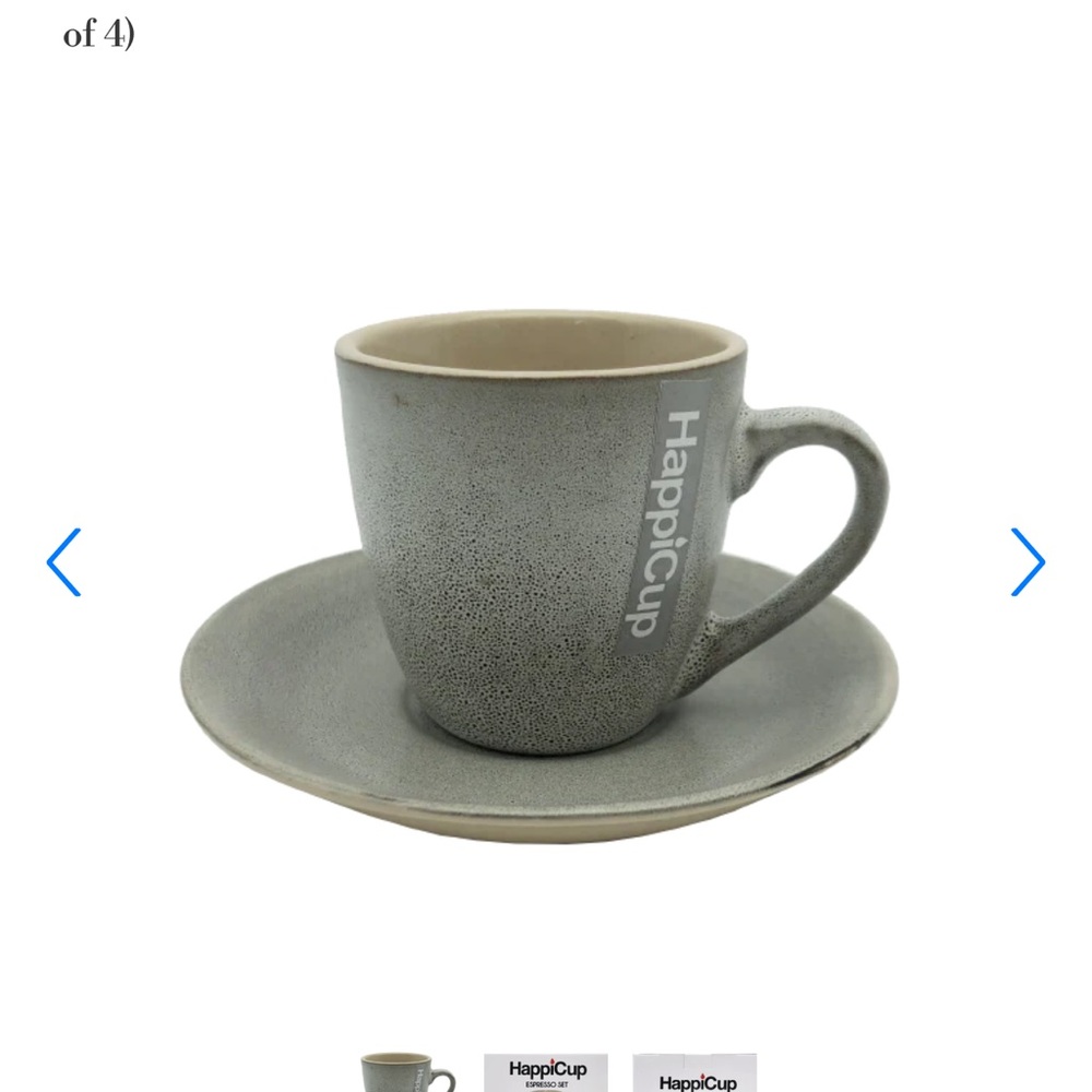Happicup modern rustic expresso set and saucer